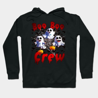 The Boo Crew Cute Ghost Spooky Season Funny Halloween Hoodie